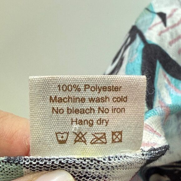 ET Lois Blouse Art To Wear Colorful 3/4 Sleeve Abstract, Size Medium - Picture 10 of 10